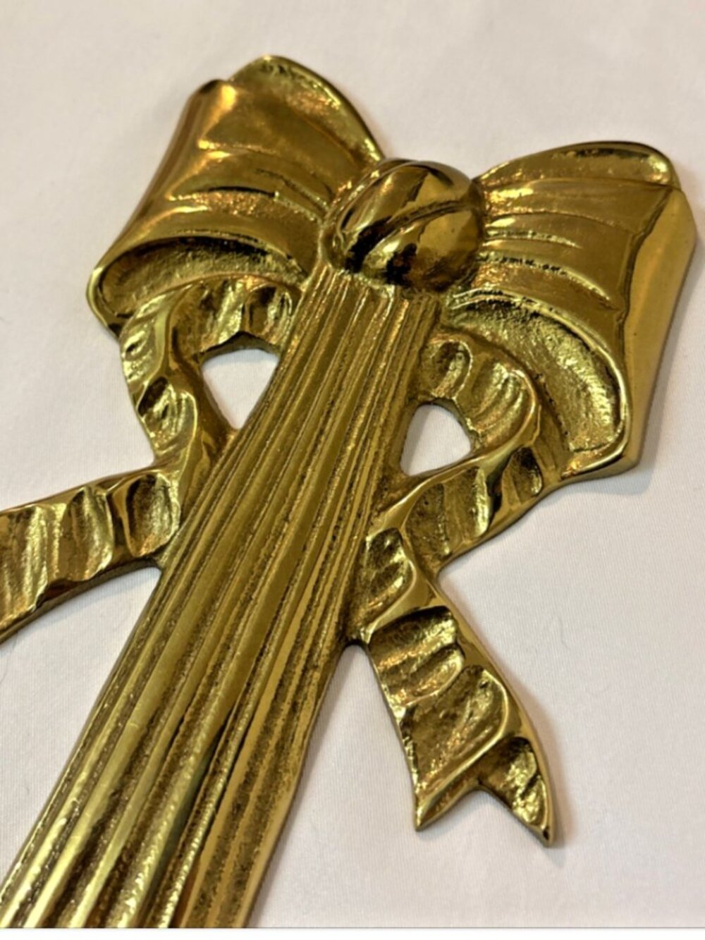 Vintage Bow Ribbon Decor Decorative Brass Wall Mounted